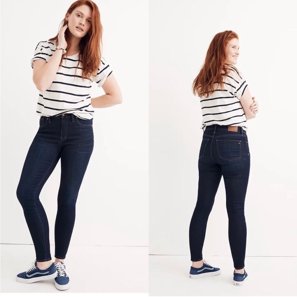 Madewell Tall 9" Mid-Rise Skinny Jeans in Larkspur Wash 36T
